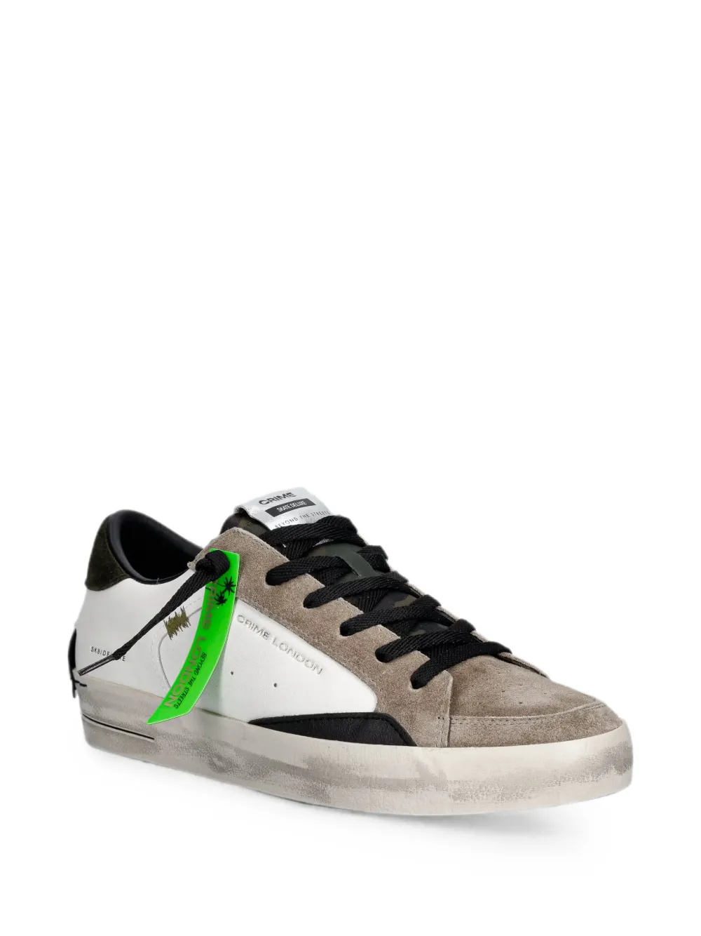 Crime London SK8 Deluxe panelled sneakers Wit