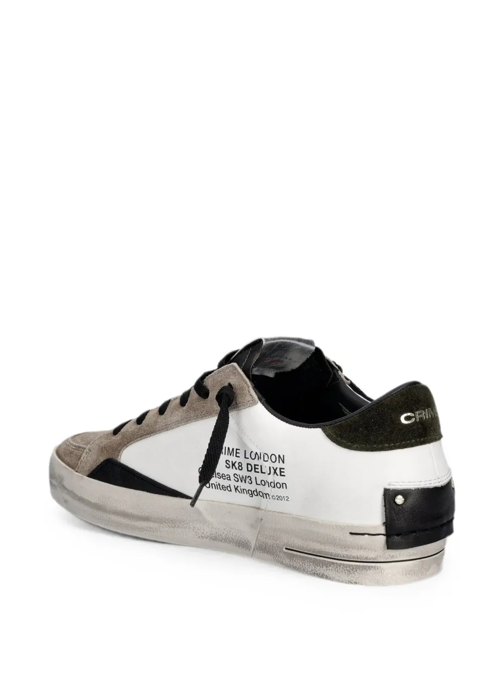 Crime London SK8 Deluxe panelled sneakers Wit