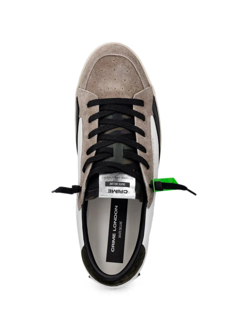 Crime London SK8 Deluxe panelled sneakers Wit