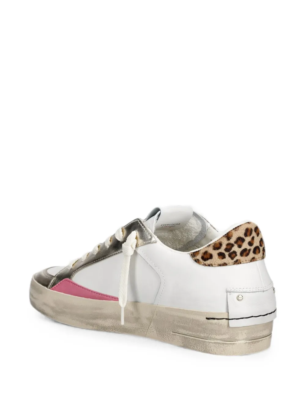 Crime London leopard-print metallic sneakers Wit