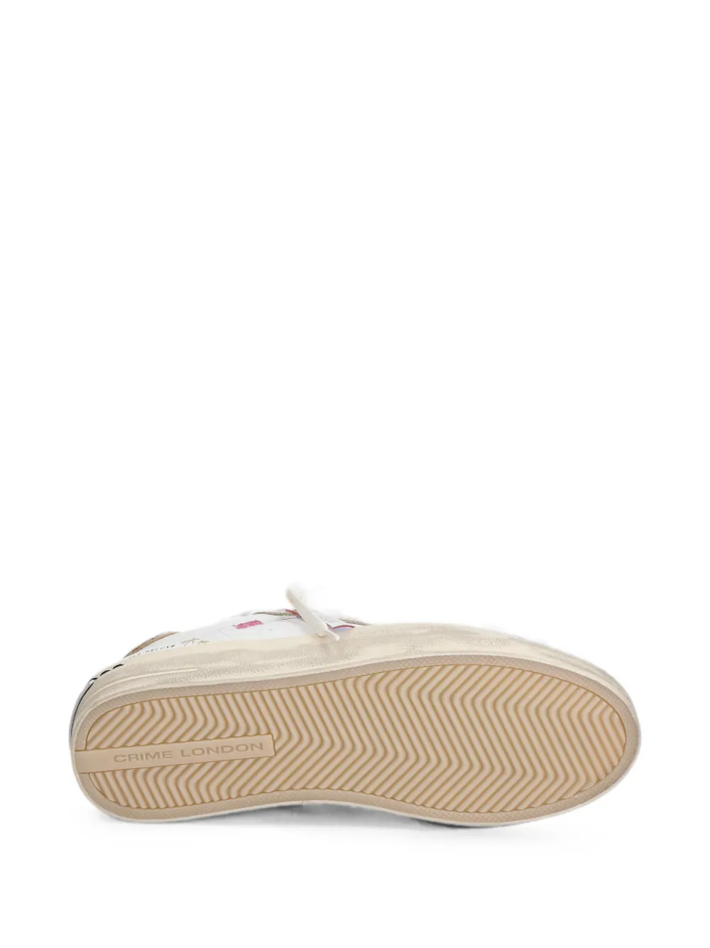 Crime London leopard-print metallic sneakers Wit