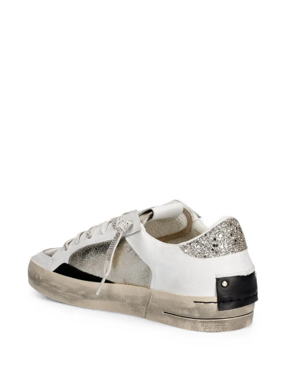 Crime London SK8 Deluxe glitter-detail sneakers Wit