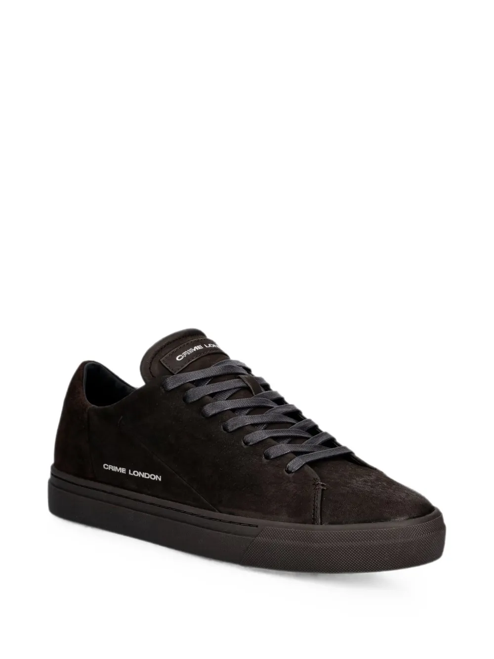 Crime London suede logo-print sneakers Bruin