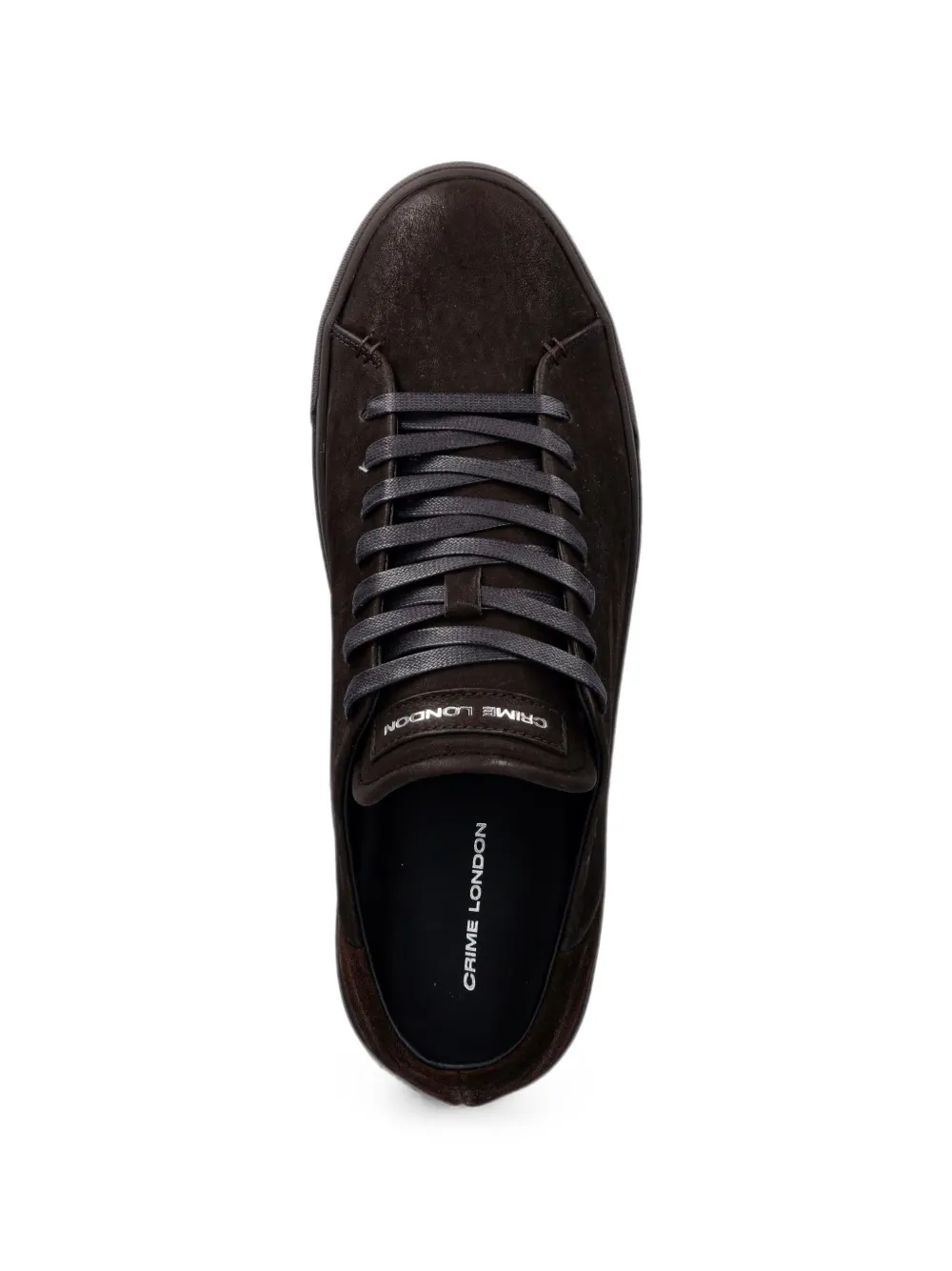 Crime London suede logo-print sneakers Bruin