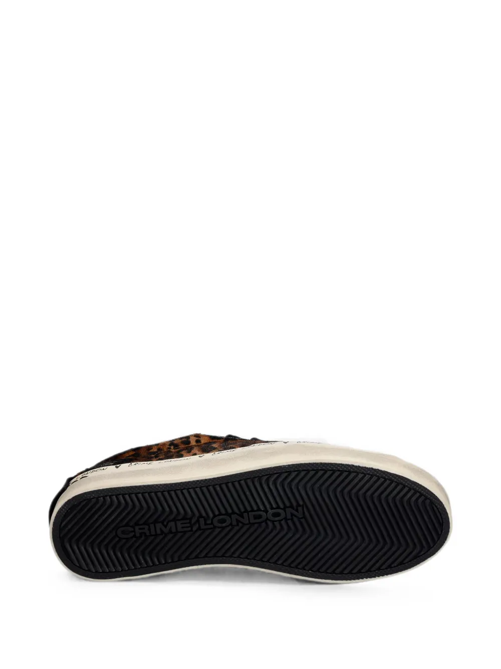 Crime London leopard-print glitter-detail sneakers Zwart