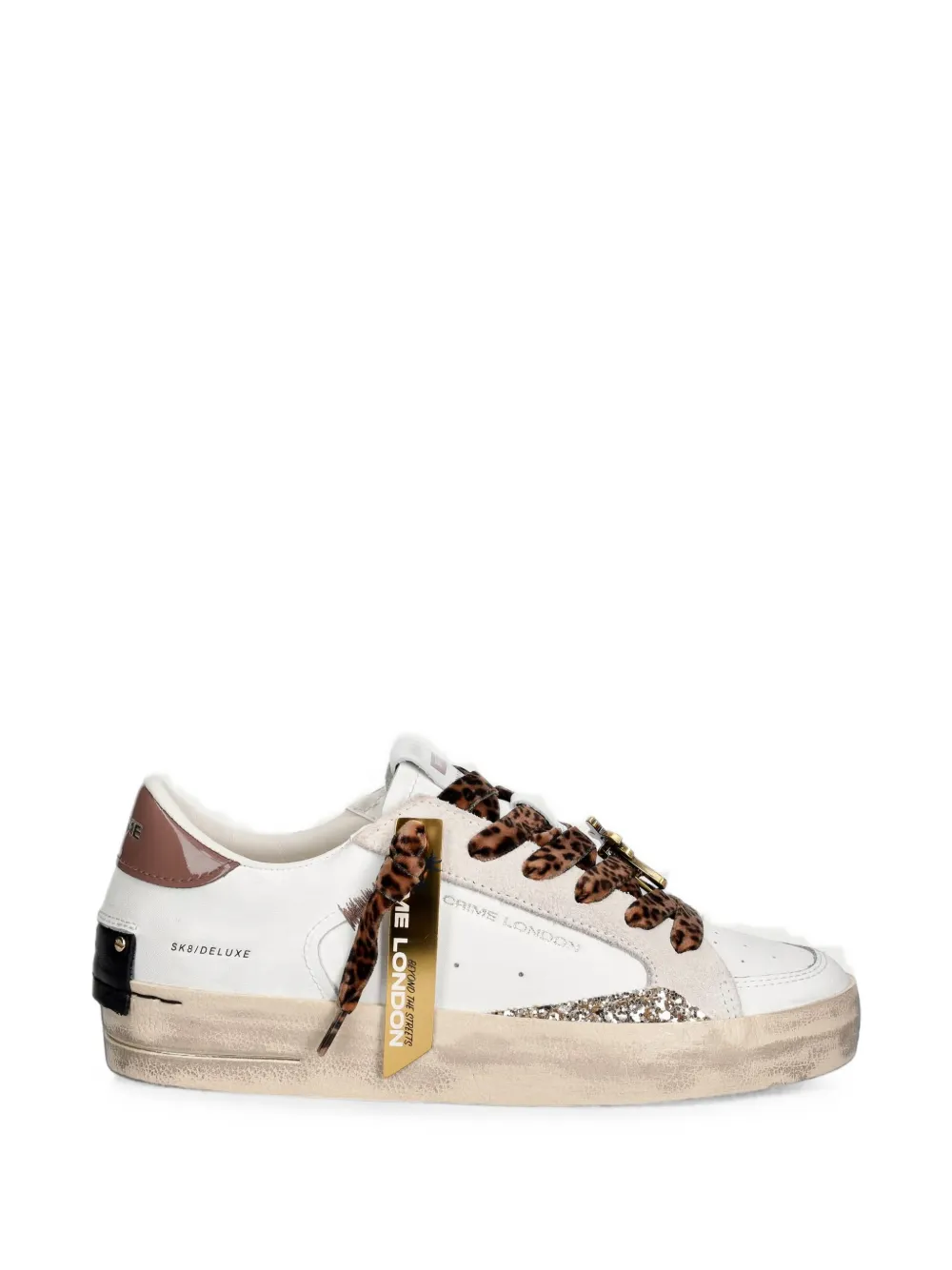 Crime London Sk8 Deluxe leopard-print sneakers