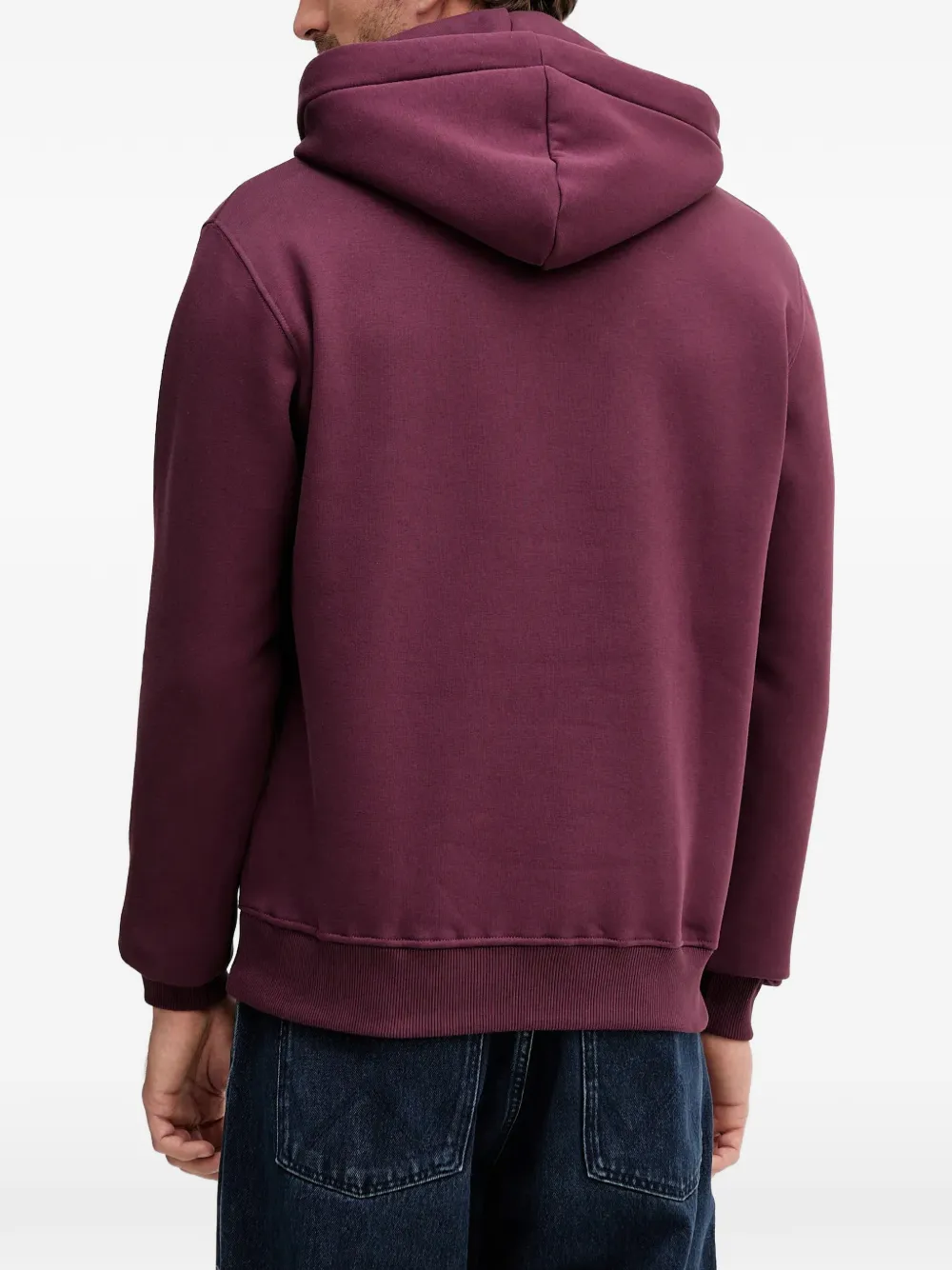 Alpha Industries Basic logo-print drawstring hoodie Paars