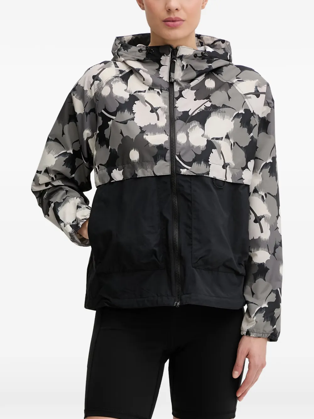 Columbia Spire Valley floral-print hooded jacket