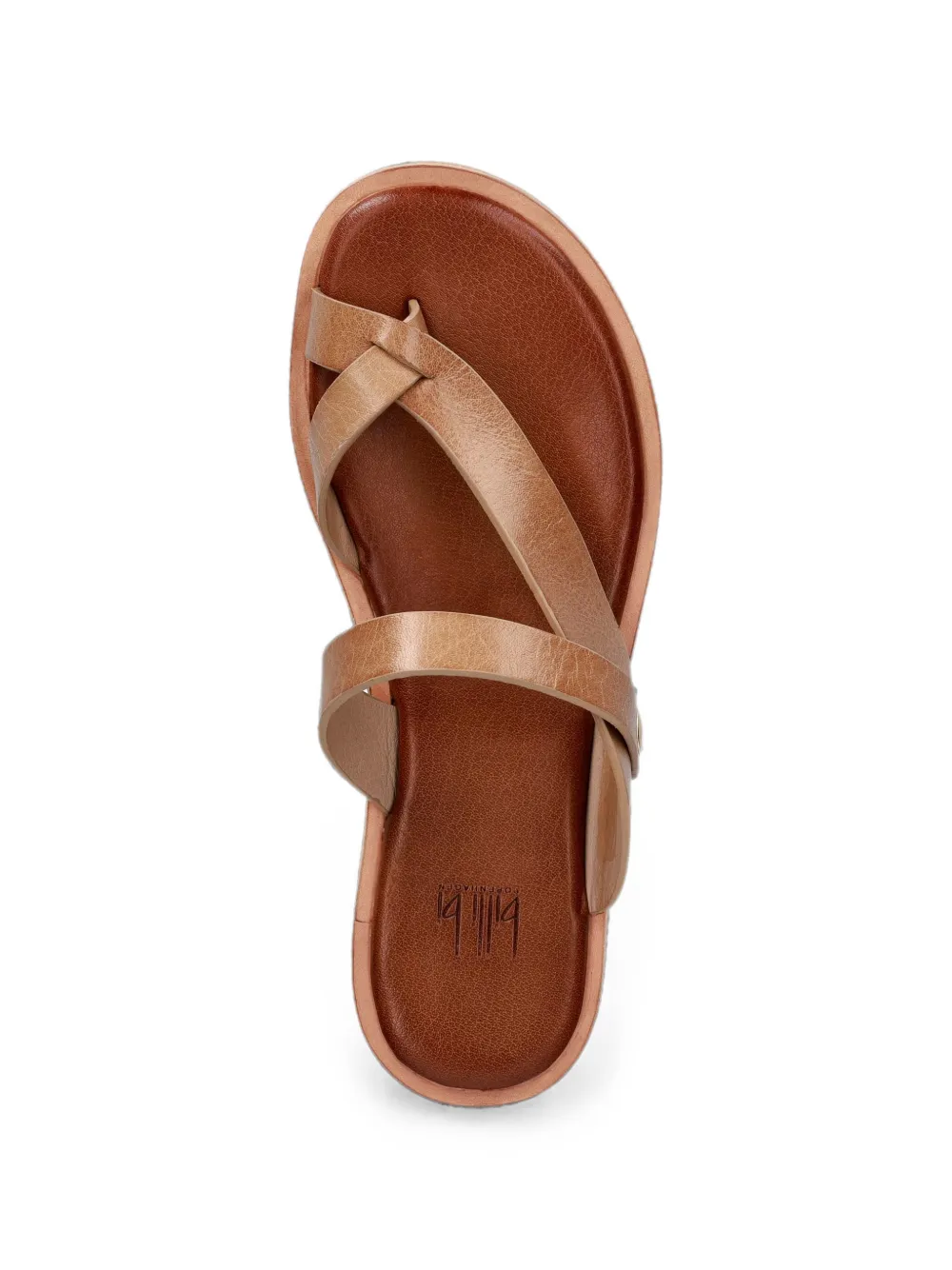 BILLI BI T7002 crossover-strap toe-loop sandals Beige