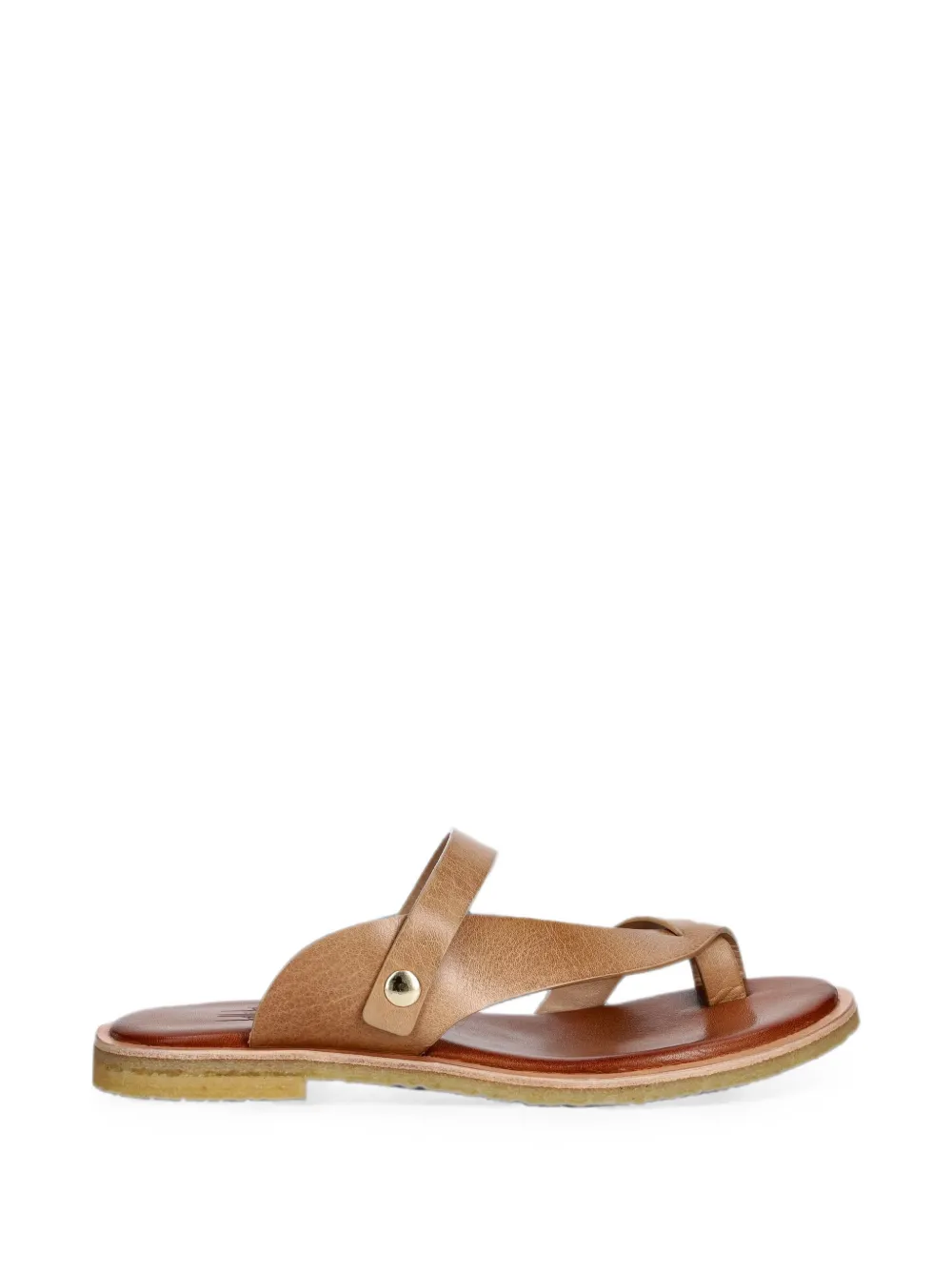 BILLI BI T7002 crossover-strap toe-loop sandals Beige