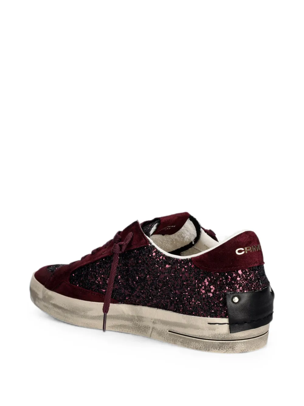 Crime London SK8 Deluxe glitter-embellished sneakers Paars