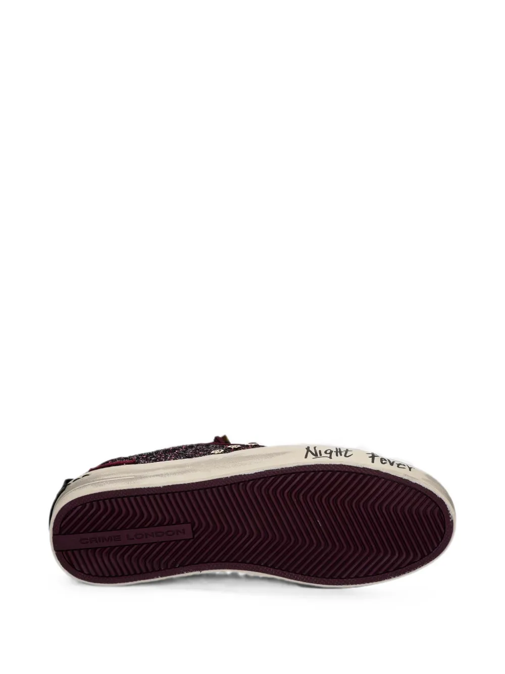 Crime London SK8 Deluxe glitter-embellished sneakers Paars