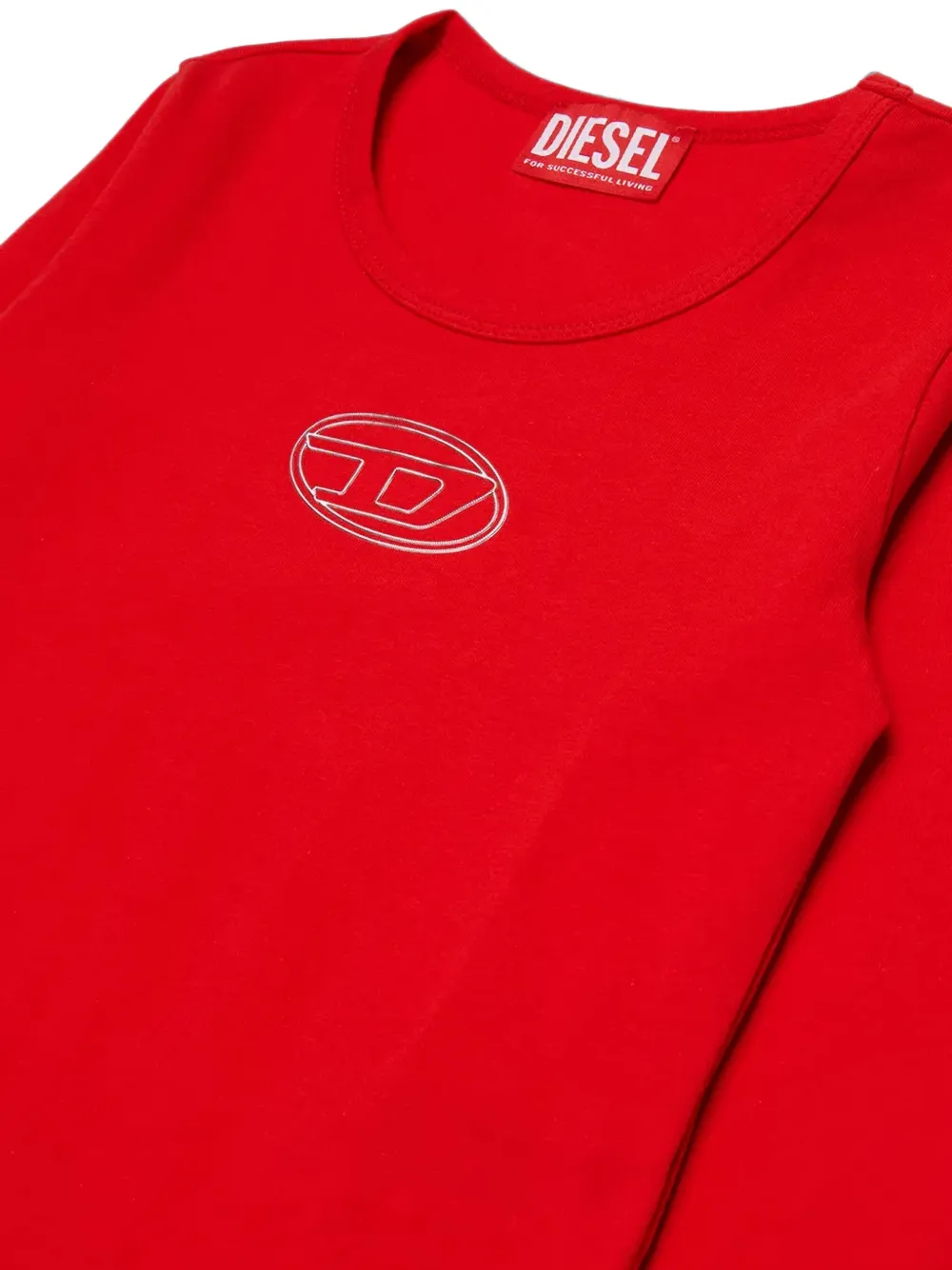 Diesel Kids Oval D body met lange mouwen Rood