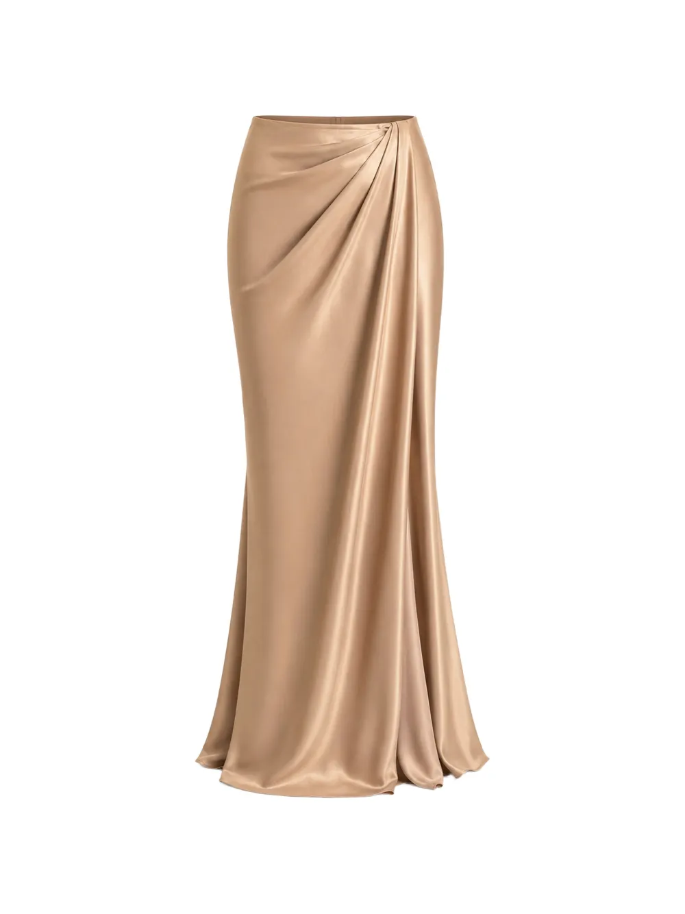 Gemy Maalouf Draped Crepe Maxi Skirt In Neutral