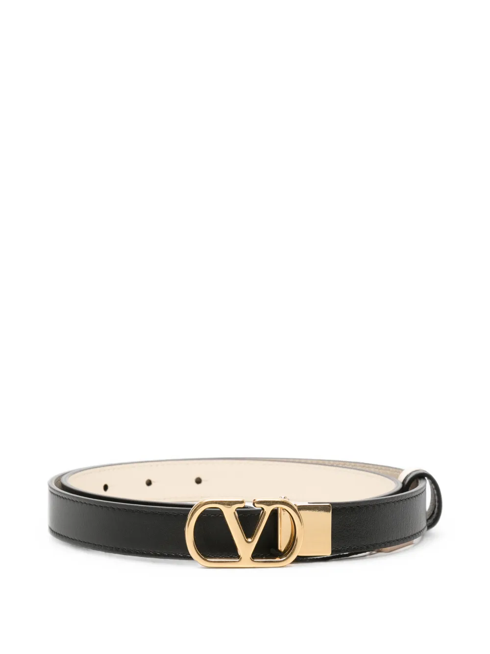 Valentino Garavani VLogo leather belt - Nero