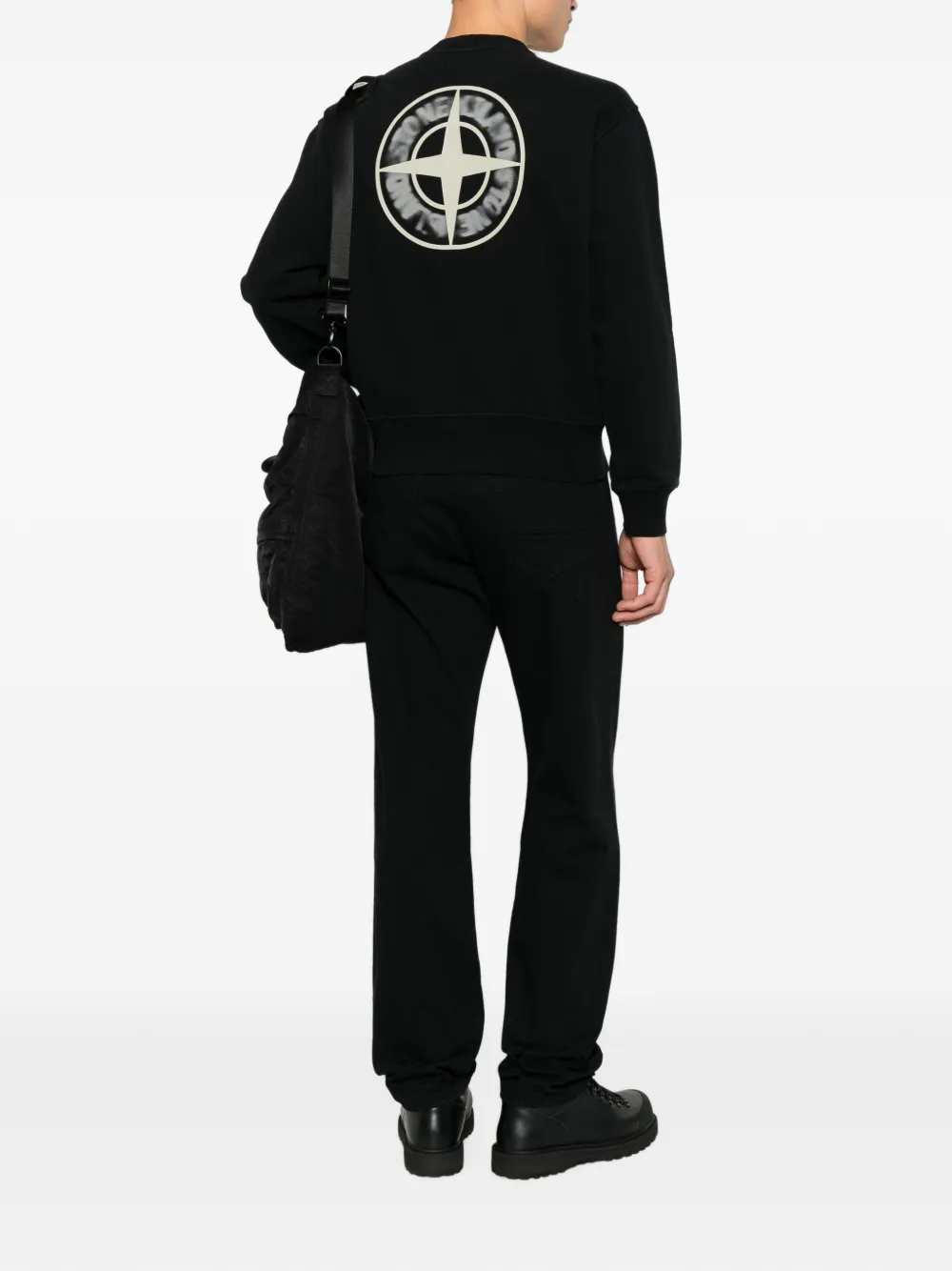Stone Island logo-print sweater - Nero