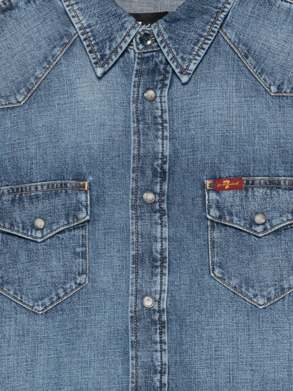 7 For All Mankind Denim overhemd Blauw