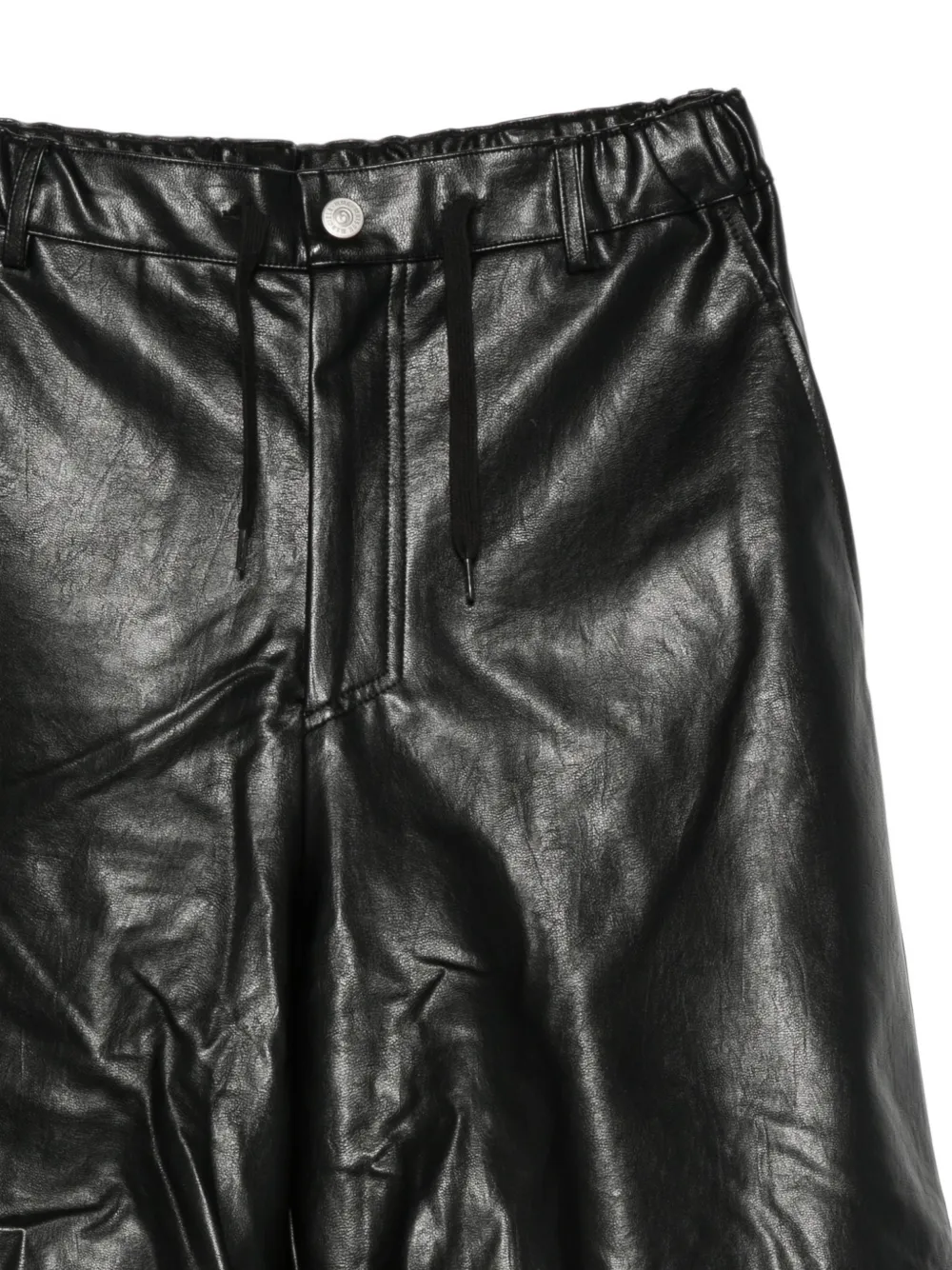 MM6 Maison Margiela Kids Broek met trekkoord en wijde pijpen Zwart