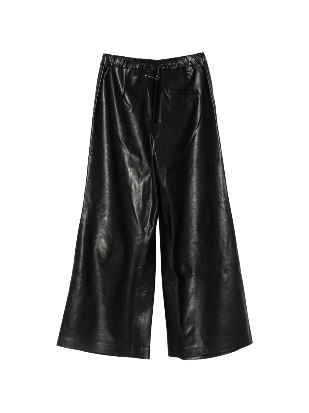 MM6 Maison Margiela Kids Broek met trekkoord en wijde pijpen Zwart
