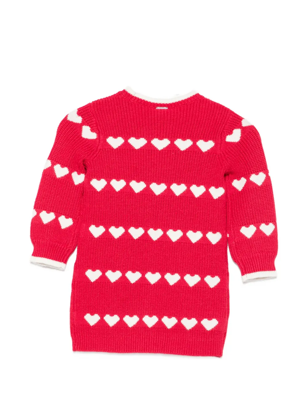 TWINSET Kids Mini-jurk met hart-patroon met jacquard Rood