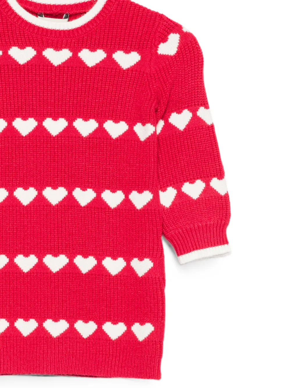TWINSET Kids Mini-jurk met hart-patroon met jacquard Rood