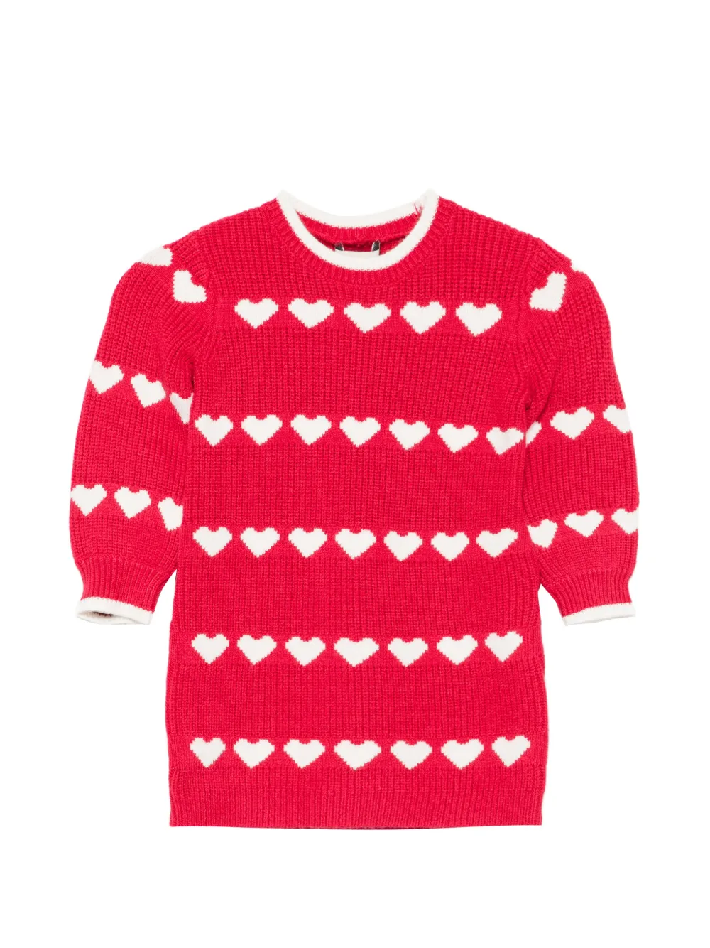 TWINSET Kids heart-pattern knit sweater - Rosso
