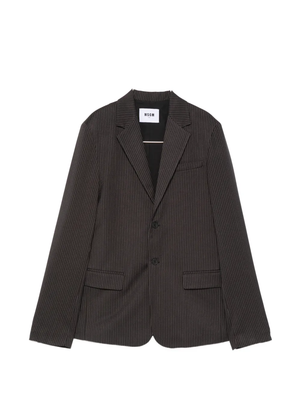 MSGM Kids pinstripe-print single-breasted blazer - Schwarz
