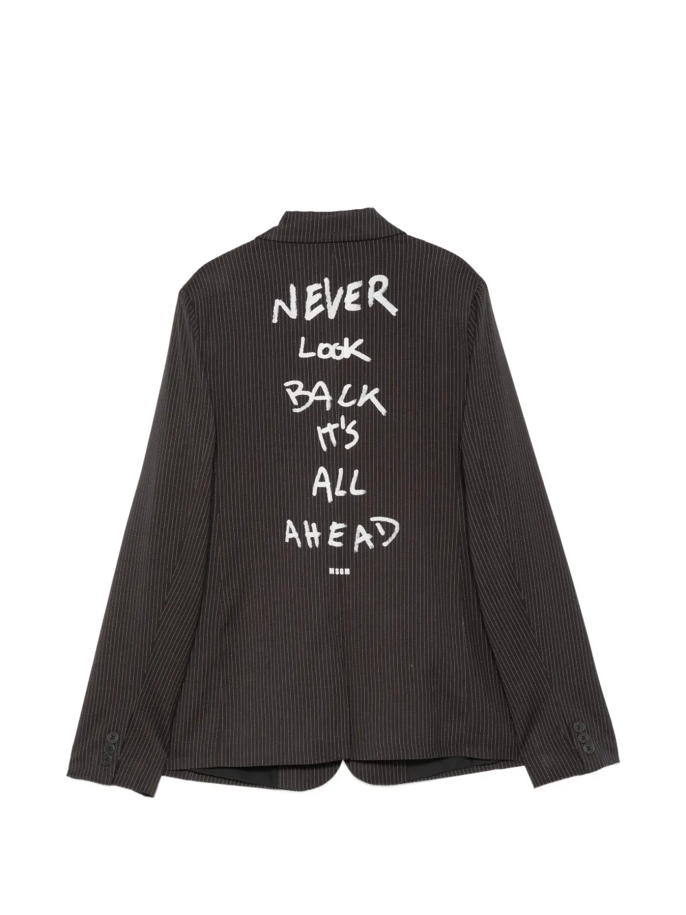MSGM Kids Blazer met enkele rij knopen Zwart