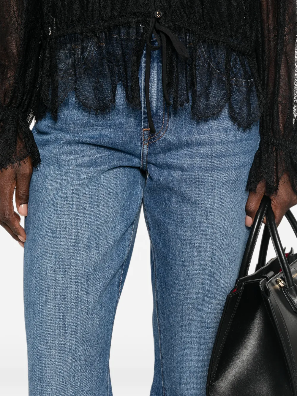 7 For All Mankind Tess jeans met riemlussen Blauw