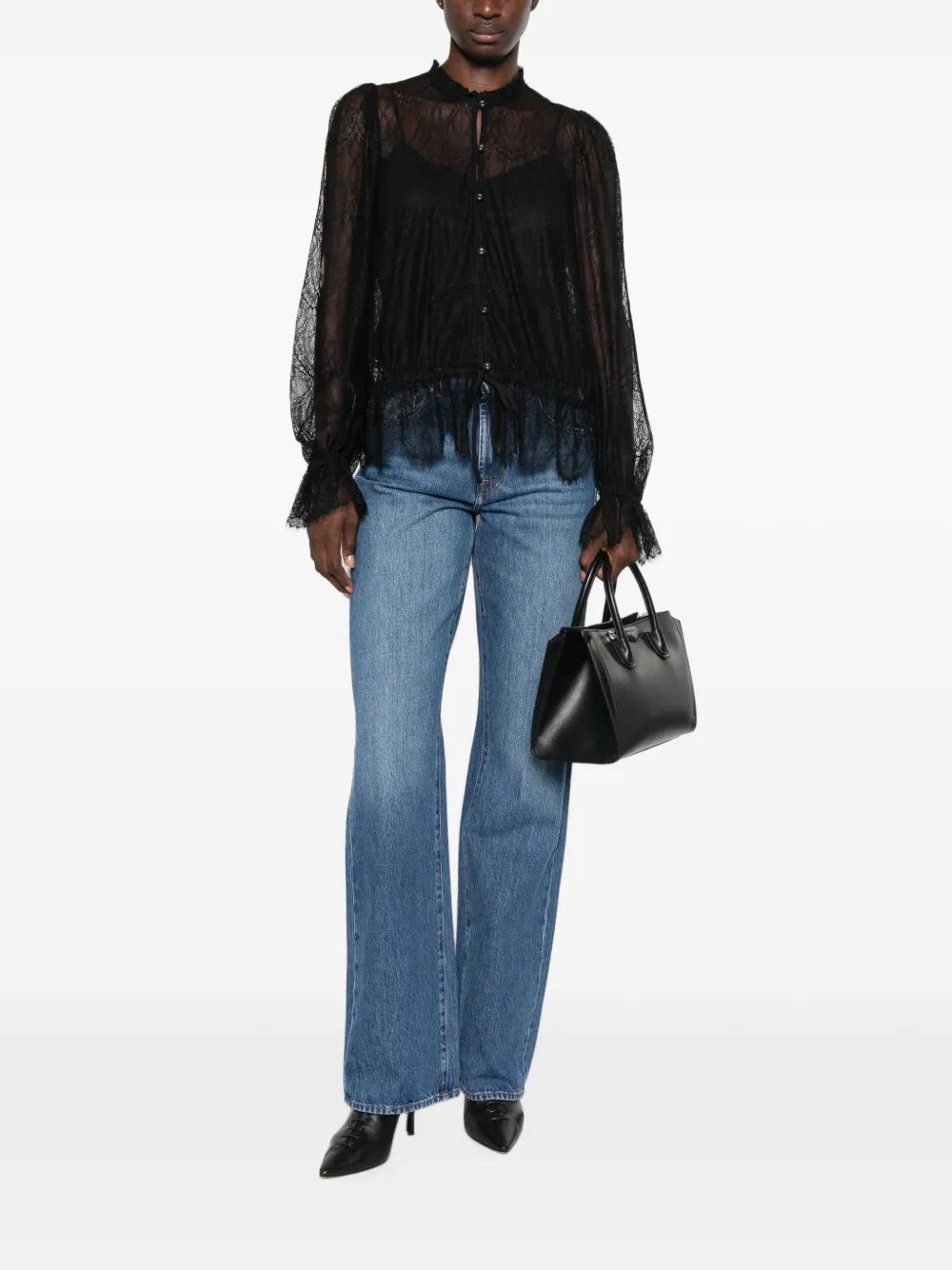 7 For All Mankind Tess jeans met riemlussen Blauw