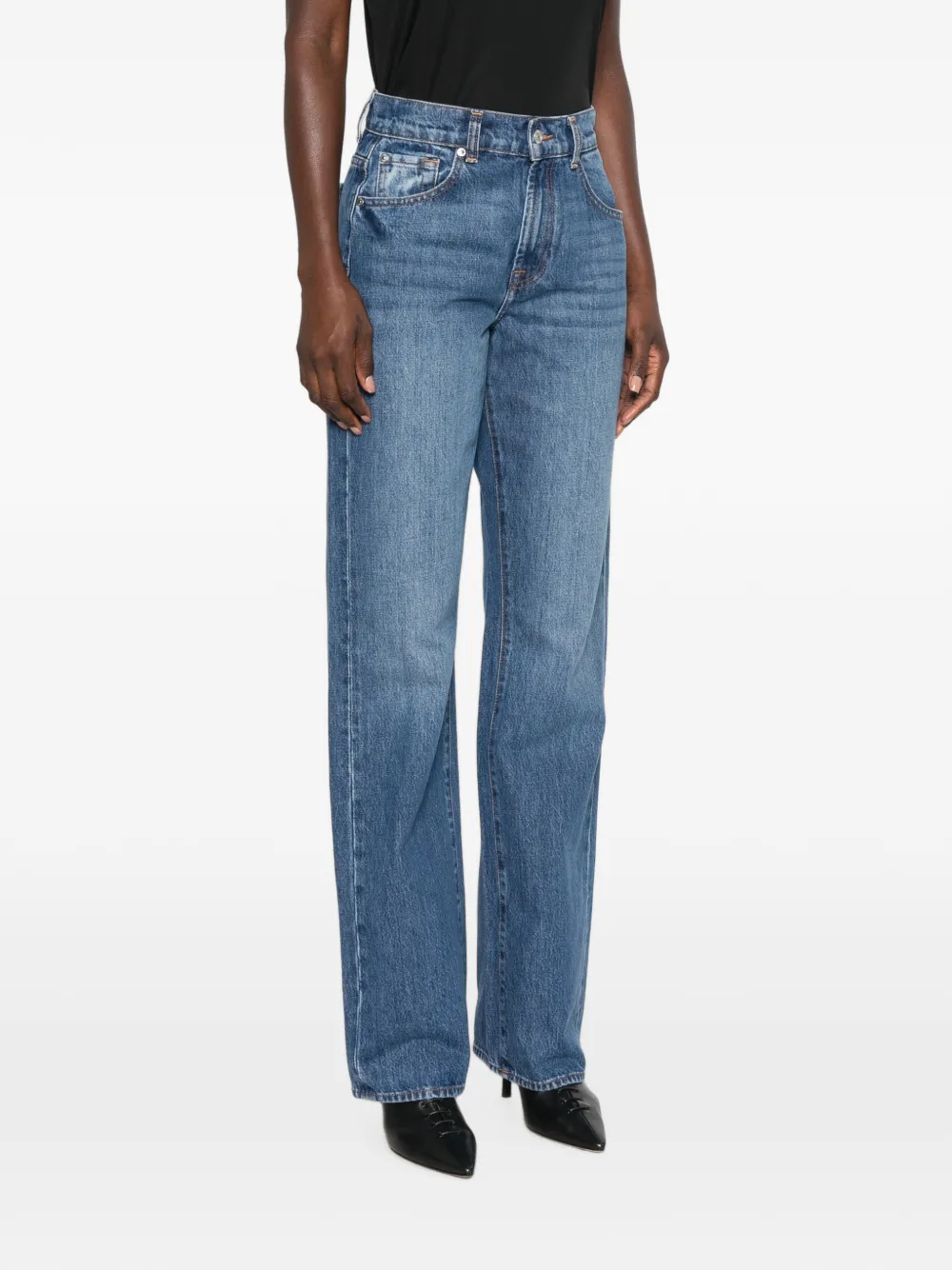 7 For All Mankind Tess jeans met riemlussen Blauw