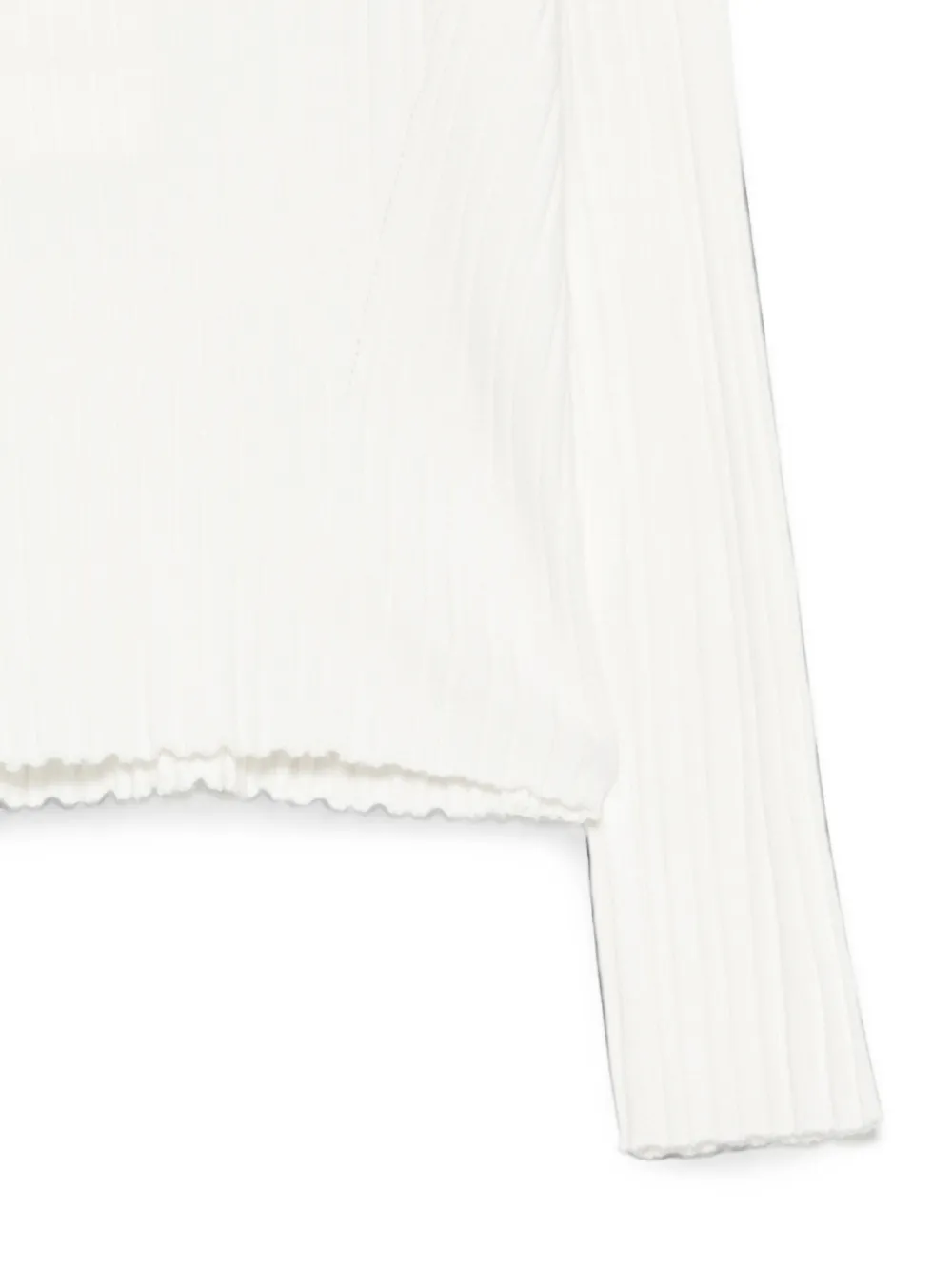 TWINSET Kids Ribgebreide trui met hoge hals Wit