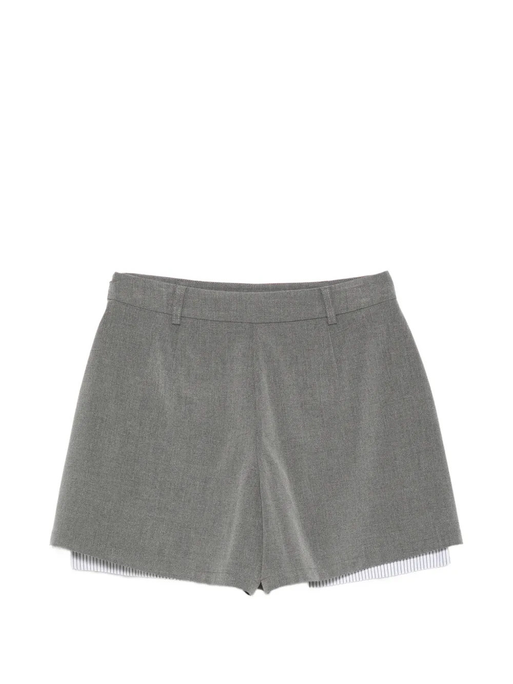TWINSET Kids Gelaagde shorts met plooien Grijs