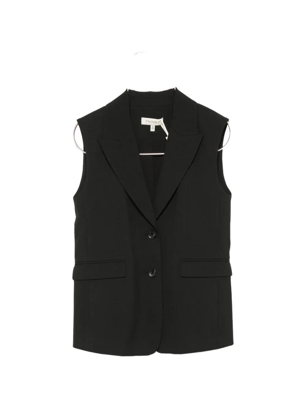 TWINSET Kids peak-lapels sleeveless jacket - Schwarz
