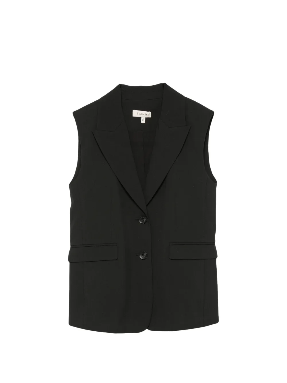 TWINSET Kids peak-lapels sleeveless jacket - Nero