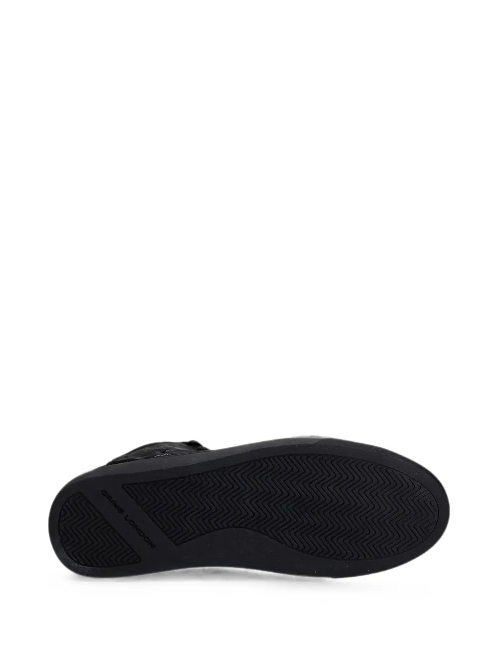 Crime London high-top side-zip sneakers Zwart