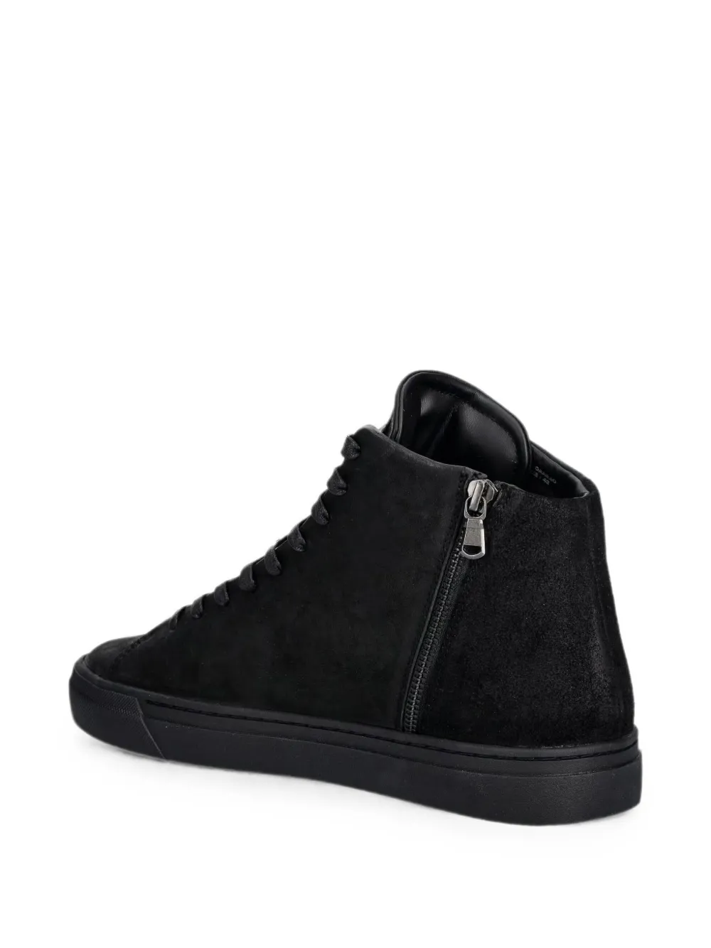 Crime London high-top side-zip sneakers Zwart