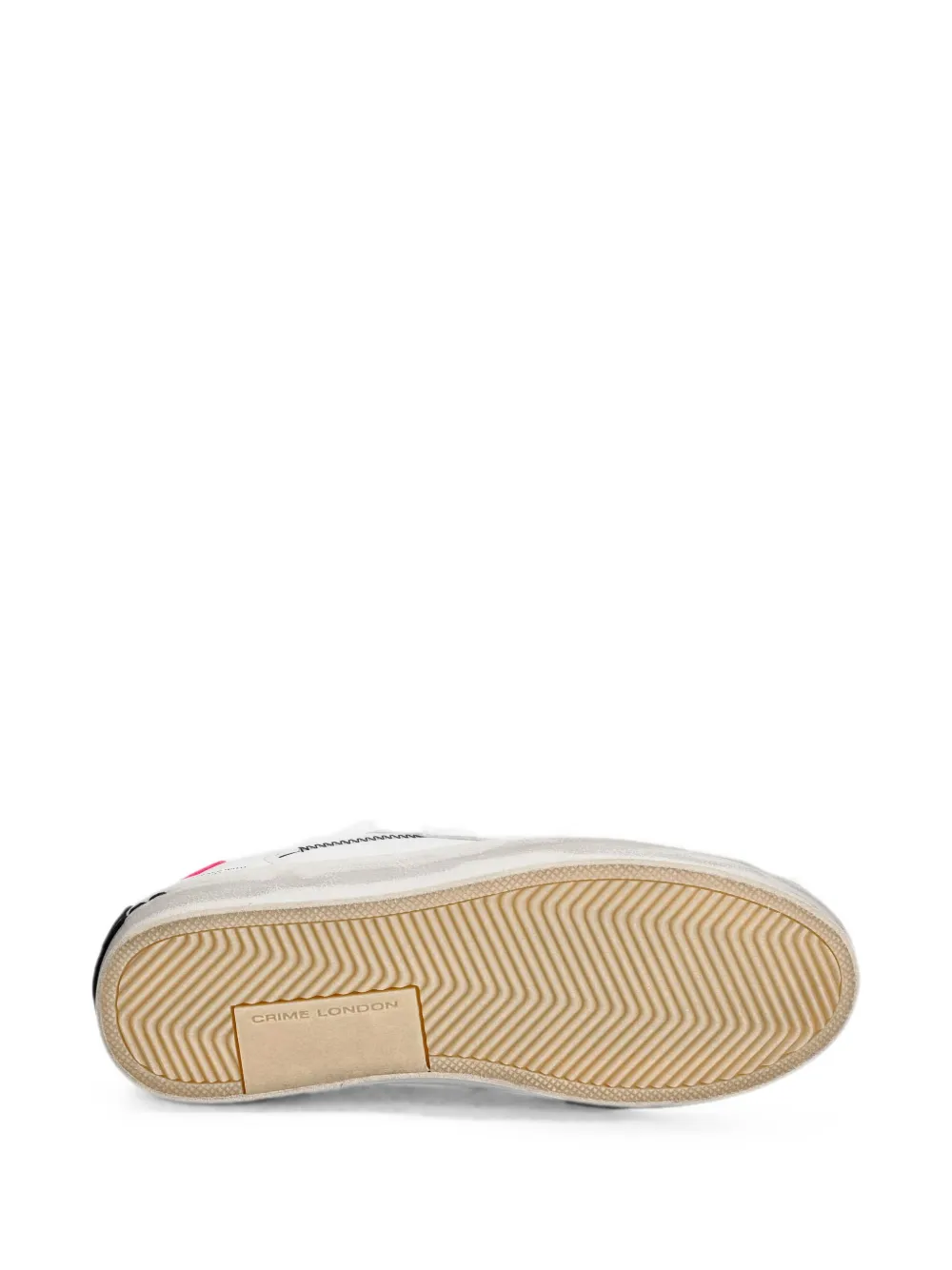 Crime London snakeskin-effect panelled sneakers Wit