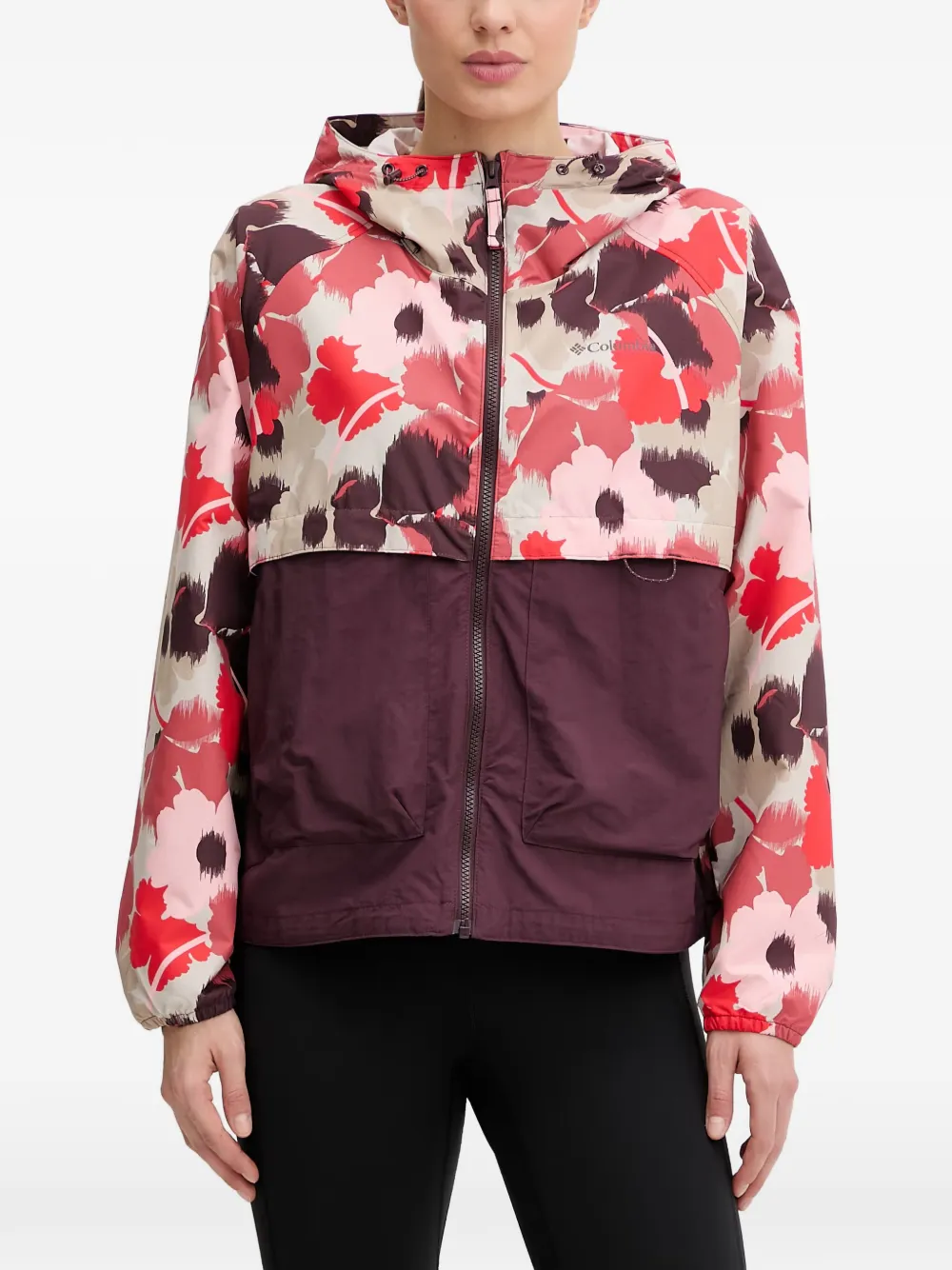 Columbia Spire Valley floral-print panelled jacket