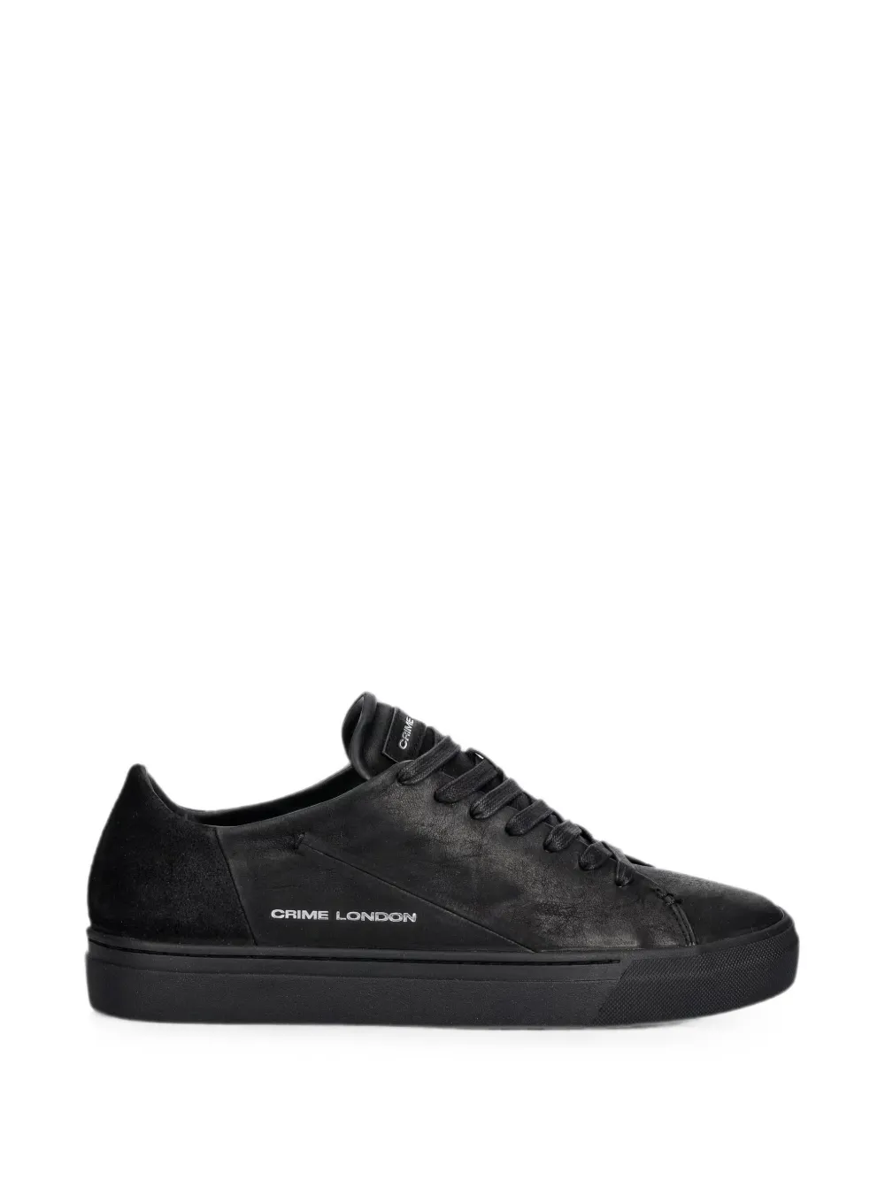 Crime London logo-print panelled sneakers Zwart