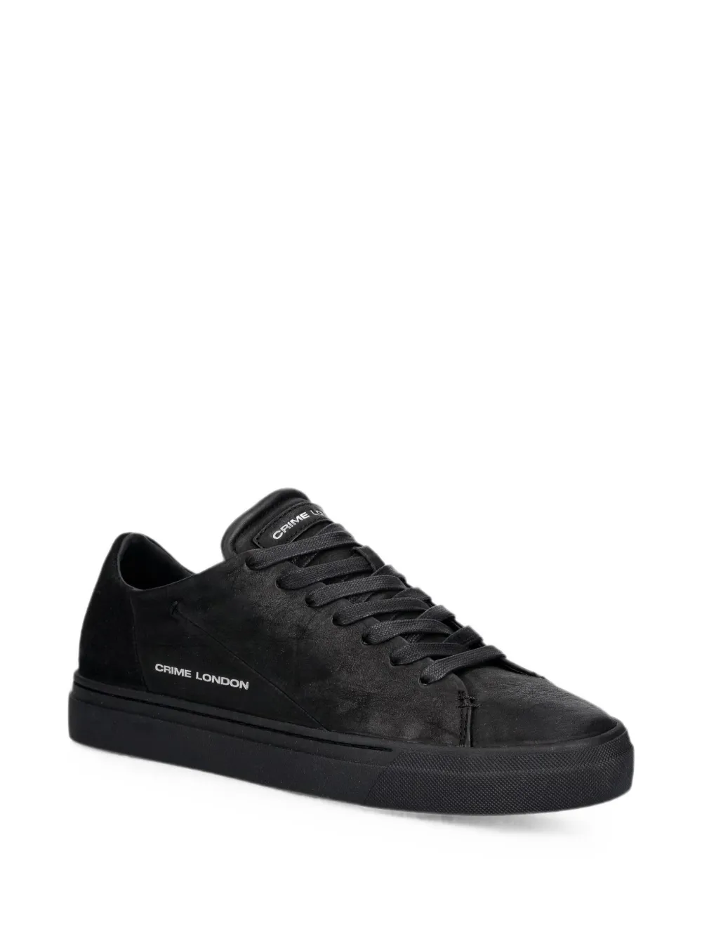 Crime London logo-print panelled sneakers Zwart