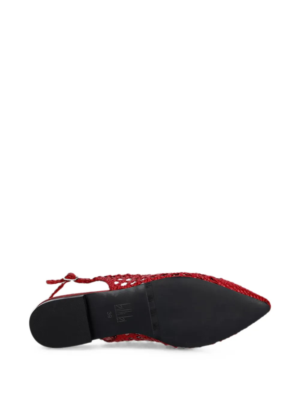 BILLI BI A9571 woven slingback pumps Rood