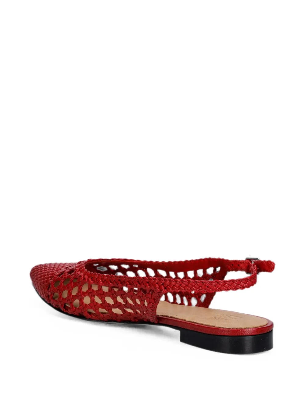 BILLI BI A9571 woven slingback pumps Rood