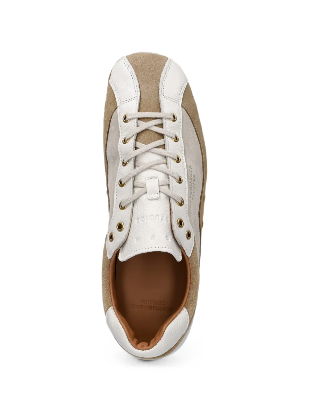 Copenhagen leather panelled sneakers Beige