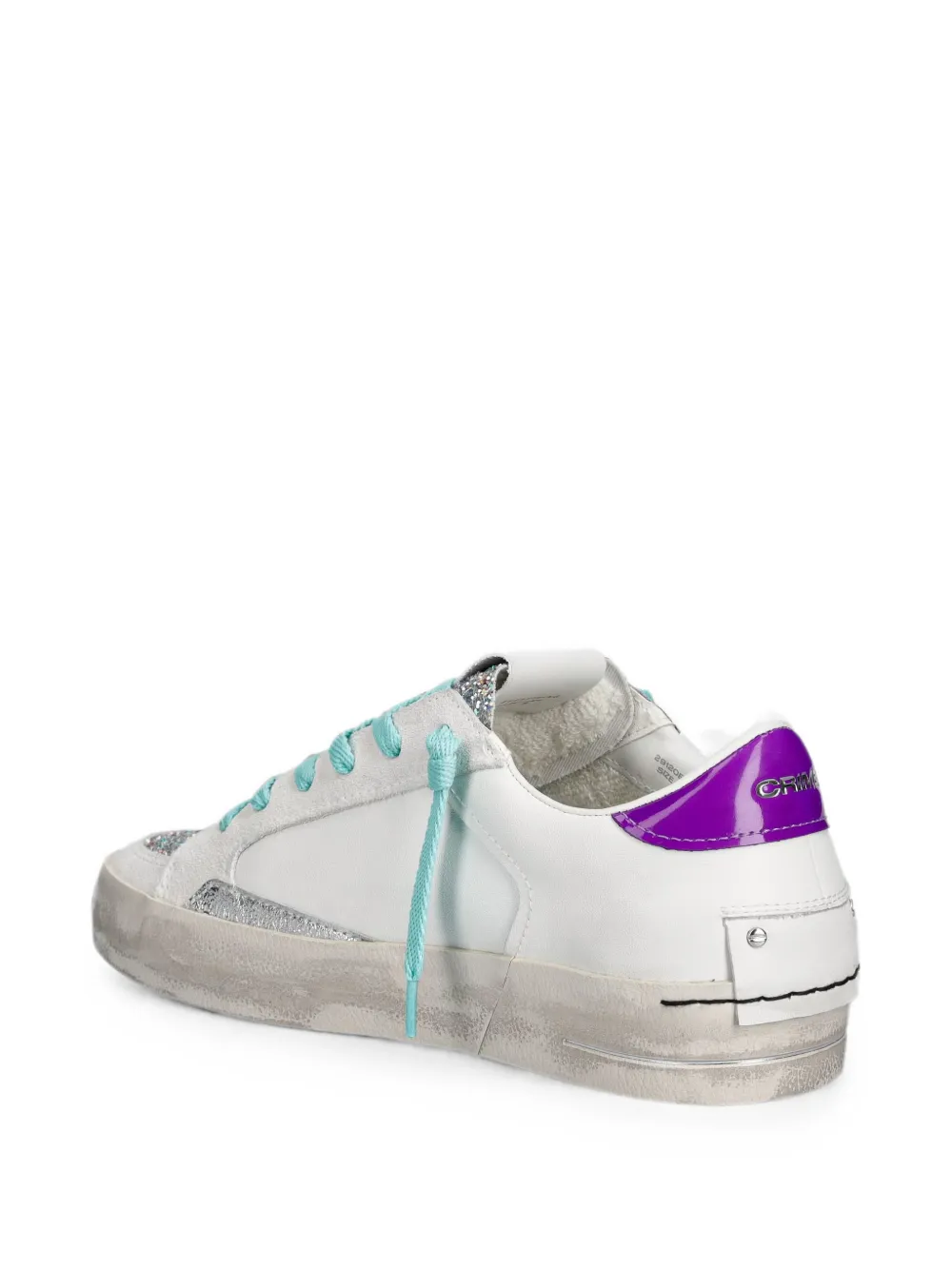 Crime London SK8 Deluxe glitter-detail sneakers Wit