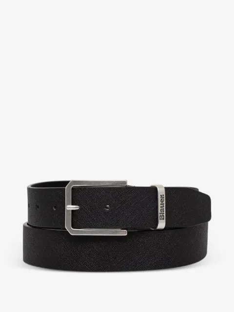 Blauer saffiano-effect buckle belt