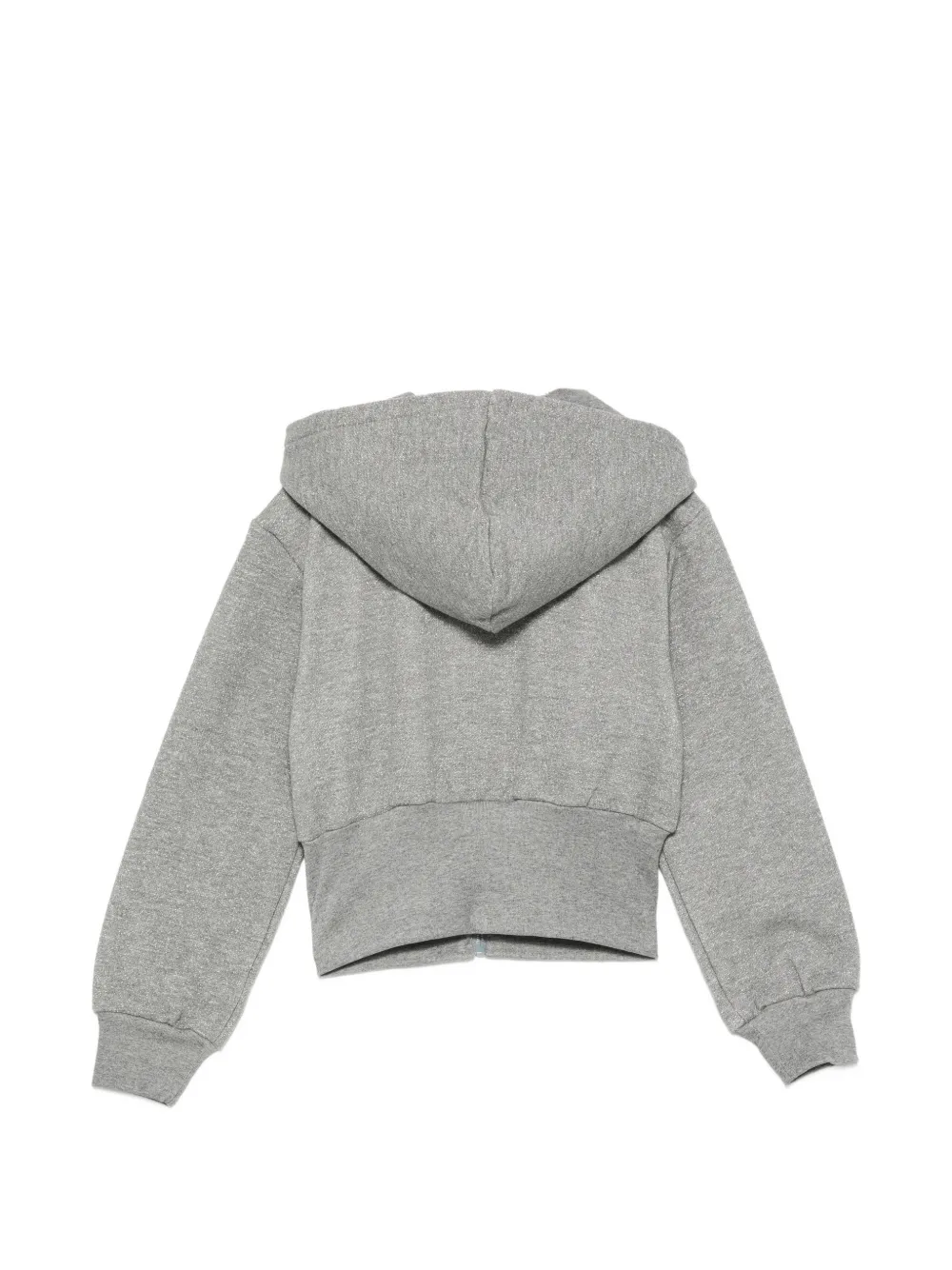 TWINSET Kids Hoodie met logoprint en rits Grijs