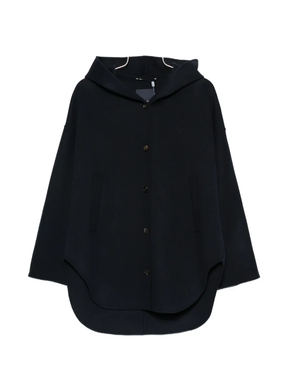 'S Max Mara hooded button-up coat - Blu