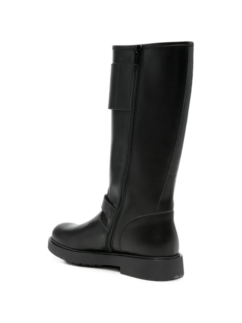 TWINSET Kids buckled knee-high boots Zwart
