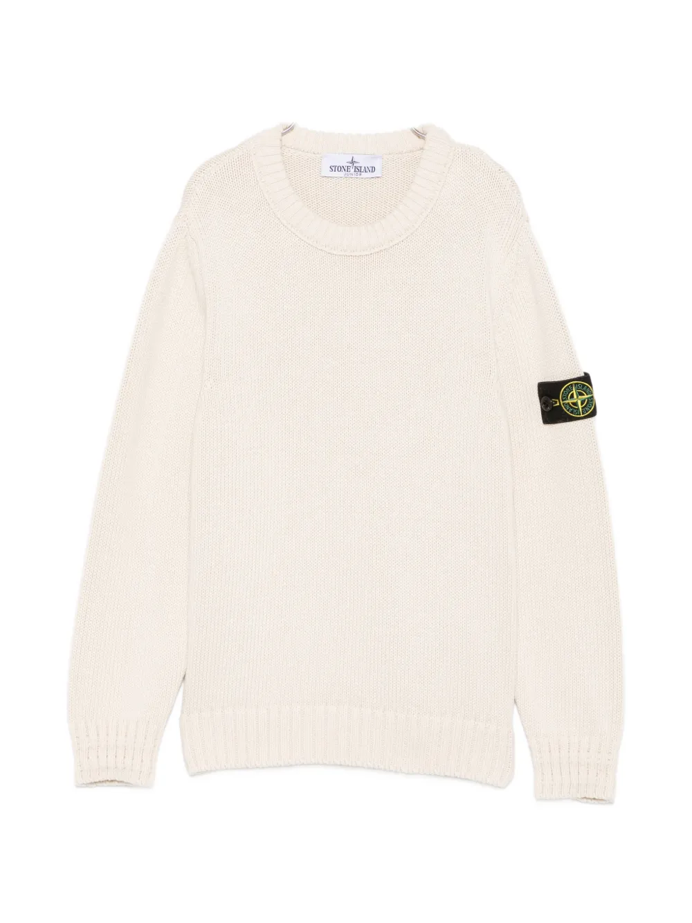 Stone Island Junior logo-patch sweater - Toni neutri